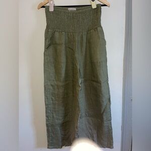 Olive Green Wide Leg Pants